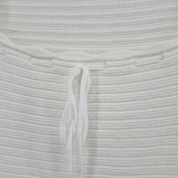 Wilfred XS White Knit Sweater Dress Scallop Trim Y2K‎ Cottagecore Soft Aritzia - Picture 5 of 12